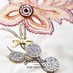 プレシオサ® マキシマ クリスタル ホットフィックスなし フラットバック ストーン  チェコクリスタル  デュラフォイル  ラウンド(438 11 615 シャトンローズ)  90110 200 ルビーアブ  ss16（3.8~4mm）&nbsp;Y-PRC-NSS16-90110-200