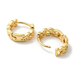 Orecchini a cerchio cavo in ottone&nbsp;EJEW-M236-01G-G