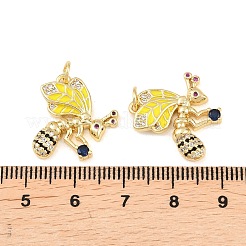 Ottone micro spianare pendenti zirconi&nbsp;KK-H537-19A-G