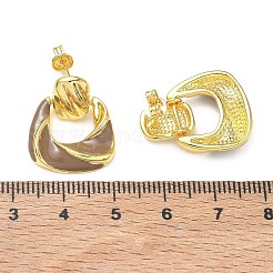 Ohrstecker aus Messing mit Emaille für Damen&nbsp;KK-CBA760A-12G-02