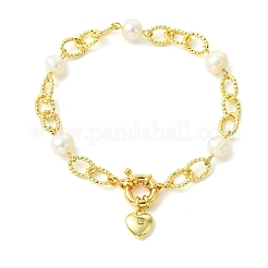 Armbänder mit herzförmigem Messinganhänger&nbsp;BJEW-JB14262