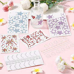 6 стиль наклейки для раскрашивания лица из смолы AJEW-SP0002-66