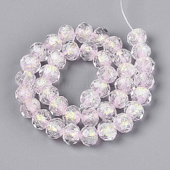 Нити из фольгированных бусин лэмпворк ручной работы&nbsp;FOIL-T008-09B