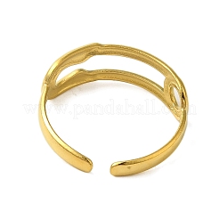 304ステンレススチールカフリング  ユニセックスミニマリストデザイン  18KGP本金メッキ  内径：18mm  ワイド：9.5mm&nbsp;RJEW-Q820-01E