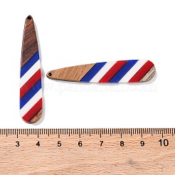 Подвески из непрозрачной полосатой смолы и орехового дерева в честь Дня независимости RESI-U010-02E