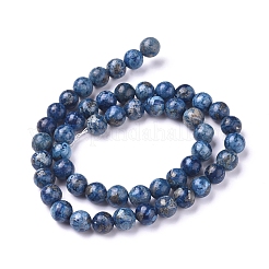 Fili di perle di pirite africana naturale&nbsp;G-D0006-C04-8mm-03