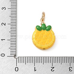 Aleación con colgantes de esmalte amarillo&nbsp;AL-CBAE186-02G-02