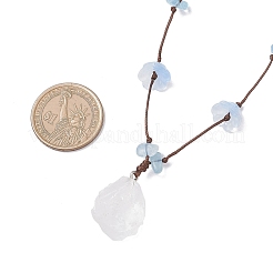 Подвеска из необработанных натуральных камней с цветком ручной работы&nbsp;NJEW-TA00210-03