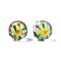 Прозрачные бусины из акриловой эмали TACR-G040-01N