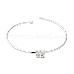 Bracelets en laiton plaqué en rack&nbsp;BJEW-A018-01P-W