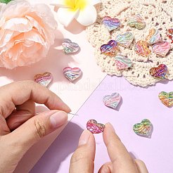 17 шт. 17-х цветные бусины из гальванической смолы RESI-CJ0004-69