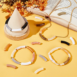 100шт 10 стиля непрозрачные акриловые бусины&nbsp;MACR-PH0001-72B