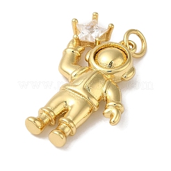 Покрытие стойки латунь микропаве прозрачные подвески из кубического циркония KK-B092-40G