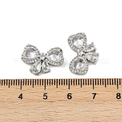 Латунные микро проложить кубического циркония бусы KK-H078-31P