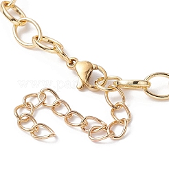Bracelets à maillons tressés en cordons de coton ciré&nbsp;BJEW-JB09963-04