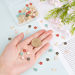 Эмалевые подвески из легкого позолоченного сплава&nbsp;ENAM-PH0001-52LG