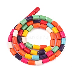 Синтетических нитей бирюзовые бусы TURQ-G120-4x6mm-11