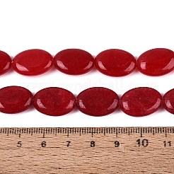 Gefärbt natürlichen weißen Jade Perlen Stränge&nbsp;G-N370-01A-10