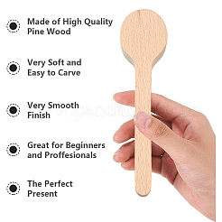 Резьба по дереву ложка AJEW-GF0001-40