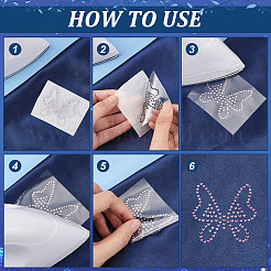 Бабочка исправление стекло горный хрусталь DIY-WH0453-71A-01