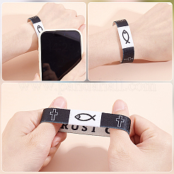12 pulsera elástica de cordón de poliéster de 12 colores para mujeres y hombres.&nbsp;BJEW-WR0001-08