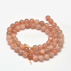 Natürliche sunstone runde Perle Stränge&nbsp;LS-G-F266-11-6mm