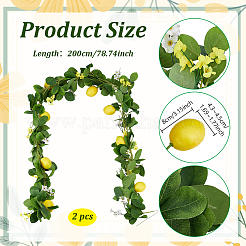 Vite di limone artificiale in plastica e stoffa&nbsp;DIY-WH0504-970
