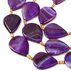 Натуральные полосатые агатовые бусы&nbsp;G-F825-F01-01A