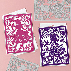 Углеродистая сталь разрезает трафареты DIY-WH0309-1740