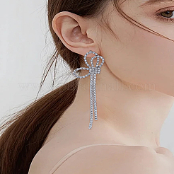 1 пара сережек-гвоздиков в форме бабочек со стразами&nbsp;EJEW-LP0013-13