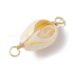 Подвески-соединители в форме ракушки из натуральной медной проволоки в форме ракушки каури&nbsp;PALLOY-JF02939-03