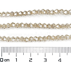 Прозрачные стеклянные бусины гальваническим пряди EGLA-A039-T3mm-UA08