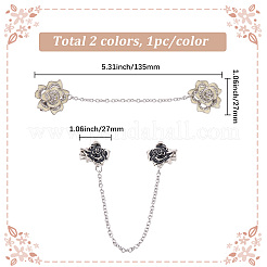 2 pieza de 2 estilos de clips de collar de rhinestone de aleación&nbsp;AJEW-BM0001-47