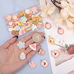 Подвески из непрозрачной смолы в стиле 32 шт.&nbsp;RESI-CA0001-70