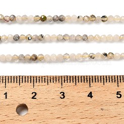 Нити бусин из натурального рутилированного кварца G-RM2025-09-2.5mm