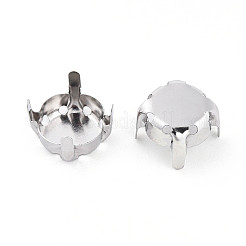 201 Edelstahl-Aufnähfassungen mit Krappenfassung&nbsp;STAS-T032-01-10mm-P