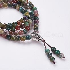 Braccialetti indiani naturali dell'involucro dell'agata&nbsp;BJEW-JB02890