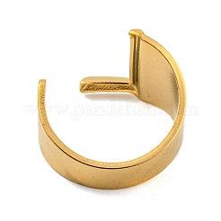 Вакуумное покрытие pvd 201 манжетные кольца из нержавеющей стали RJEW-Z032-01G-L