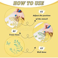 Трафареты для штампов из нержавеющей стали DIY-WH0279-042