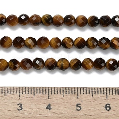 Природных тигровый глаз бисер нитей&nbsp;G-L642-F01-4mm
