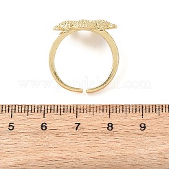 Открытые кольца из латуни с морской тематикой&nbsp;LS-RJEW-Z129-01G-03