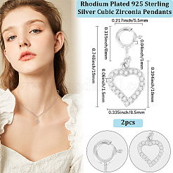 2 Stück 925 Sterling Silber Anhänger Dekoration&nbsp;STER-BBC0008-30B