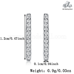 S925 серьги-гвоздики из стерлингового серебра с геометрической формой для мужчин и женщин NX0186