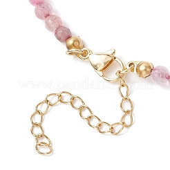 Летние пляжные ожерелья из натуральных круглых бусин агата NJEW-JN05262-01