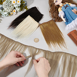 4шт 4 стиля козьей шерсти кукольный парик волосы DIY-PH0029-15A