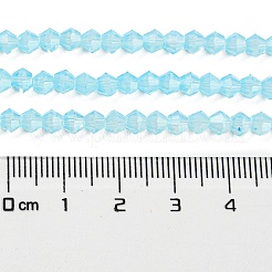 Запекание окрашенные прозрачные стеклянные бусины нити&nbsp;DGLA-F029-J4mm-10