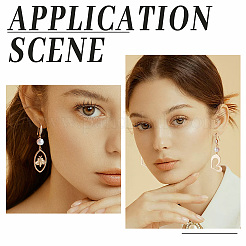 24 шт. 4 стильных латунных крючка для сережек с микропаве из прозрачного кубического циркония KK-BBC0012-32