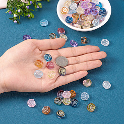 120шт 12 стильные прозрачные стеклянные бусины GLAA-TAC0020-33