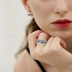 14 шт. 7 стиля 201 нержавеющая сталь рифленые кольца для пальцев&nbsp;STAS-SC0010-66