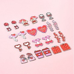 24 шт. подвески из дерева с принтом в 12 стилях WOOD-FS0001-37